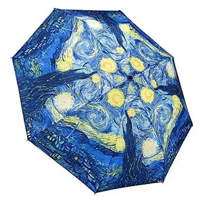 Galleria Van Gogh Starry Night Auto-Open/Close Large Portable Rain Fold Umbrella • $38.41