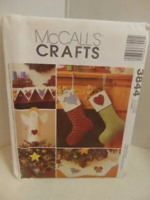 McCall Christmas Decorations Stocking Ornaments Tree Skirt #3844 Pattern UNCUT • $7.99