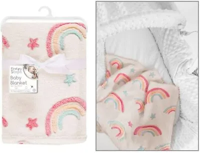 £7.49 • Buy Newborn Baby Soft Fleece Blanket Pram Crib Moses Basket Boy Girl Unisex 0+ Month