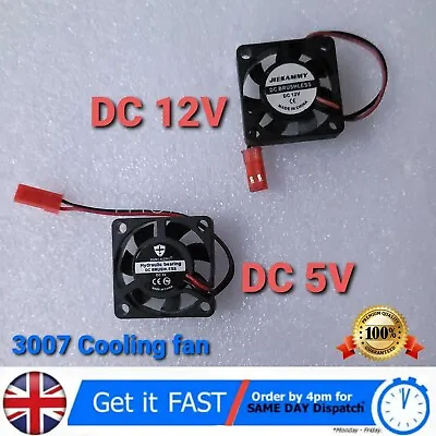 Mini 3007S 3007 30MM 30 X 30 X 7mm 2Pin 5V 12v 0.15A DC Air Cooling Cooler Fan  • £5.95