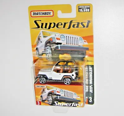 Matchbox Superfast - JEEP WRANGLER (White) #3 - Ltd Edition Model • $18.65