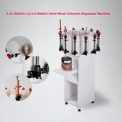 $1465.46 • Buy Intbuying 2.3L Electric 14 Station Paint Mixer Colorant Dispenser Machine 110V