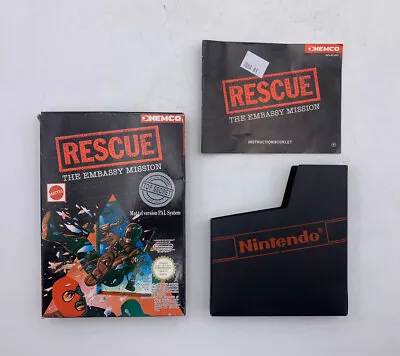 Rescue:The Embassy Mission-Nintendo NES Boxed PAL - BOX & MANUAL ONLY • $49.99