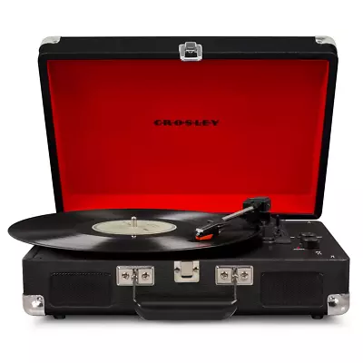 Crosley Cruiser Black Turntable Bluetooth Portable CRIW8005F-BK4 • $255