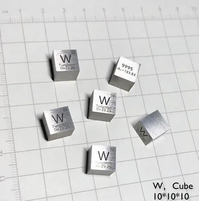 $14.99 • Buy Metal Tungsten Periodic Phenotype Cube 10mm 19.25g Tungsten Element Cube≥99.95%