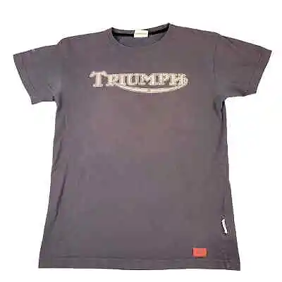 Triumph Motorcycles T-Shirt Steve McQueen Edition Men's Size S Distressed Gray • $29.99