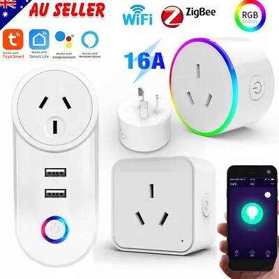 1-6X AU Plug Wifi Smart Socket Switch Outlet Adaptor App Remote For Alexa Google • $21.84