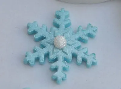 24 Edible Snowflakes Christmas Cake Toppers. Edible Snowflake Cake Decorations • £12.95