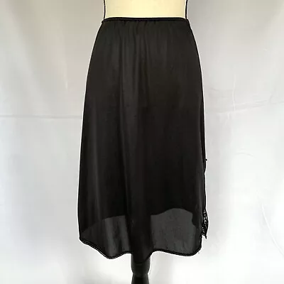 Vintage Maidenform Sweet Nothings Nylon Half Slip Size S Black 23' • $11