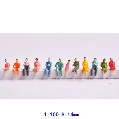 100x 1:100 Scale Quality Sitting Painted Figures Model People Passengers • $8.02