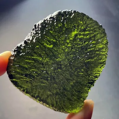 413CT Moldavite Genuine Raw Moldavite Crystal From Czech Republic PICcertificate • $32.50