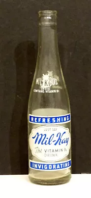 1952 Dated MIL-KAY Vintage ACL Soda Bottle / ST LOUIS MISSOURI • $14.95