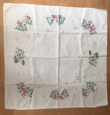 $14.95 • Buy Vintage Mini Child's Christmas Tablecloth Santa Claus 29 
