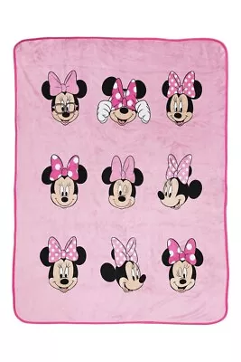 Minnie Mouse “Many Faces”  Silk Plush Throw Blanket • £13.99