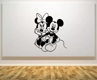 Mickey & Minnie Mouse Love Disney Children's Bedroom Decal Wall Sticker Picture • £22.67