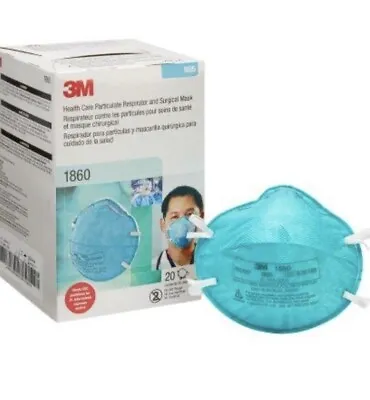 3M 1860 N95 Mask (20 PCS.) Regular Size Respirator • $10.95