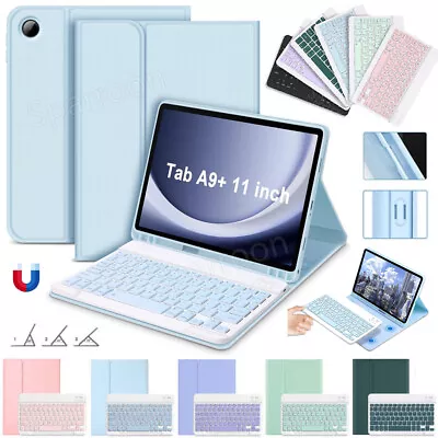 For Samsung Galaxy Tab A9 Plus A8 S6 Lite S8 S9 FE Bluetooth Keyboard Case Cover • £11.99