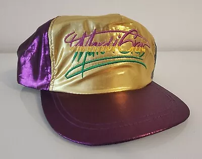 Vintage Mardi Gras Fancy Shiny Metallic New Orleans Snapback Hat FREE SHIP • $25.20