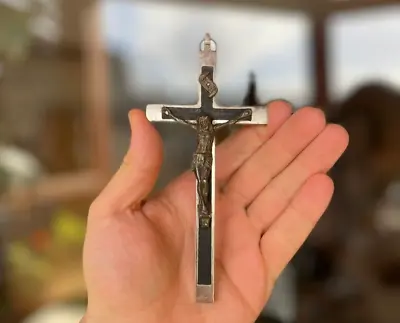 Antique Cross Memento Mori Pendant Crucifixes Religion Very Rare ! Italy⭐ • $114.55