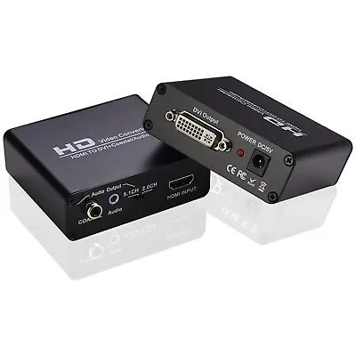 HDMI To DVI Converter HD Video HDMI To DVI+Coaxial/Audio Adapter 1080P Converter • $21.23