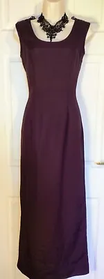 BNWT Beautiful Aubergine Lace Up Corset Back Maxi Dress Sz 6 Prom Evening Party • £10