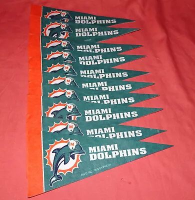 Lot Of 10 New  Florida Miami Dolphins Mini Pennant  Rico Tag Express Football • $9.74