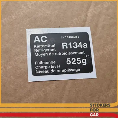 Volkswagen Information Label A/c Car Sticker R134a - 1K0010328J • $5.99
