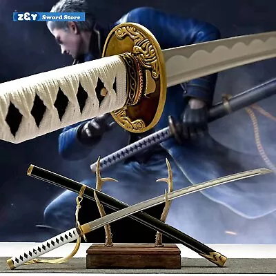 Devil May Cry Virgil  魔刀1060 Steel Katana Japanese Anime Real Sword Sharp Blade • $136.71