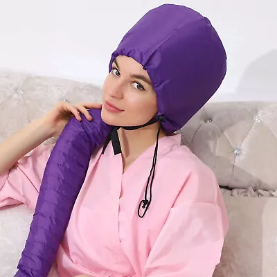 Portable Soft Bonnet Hood Drying Cap Hat Hair Blow Dryer For Home And Travel • $16.24