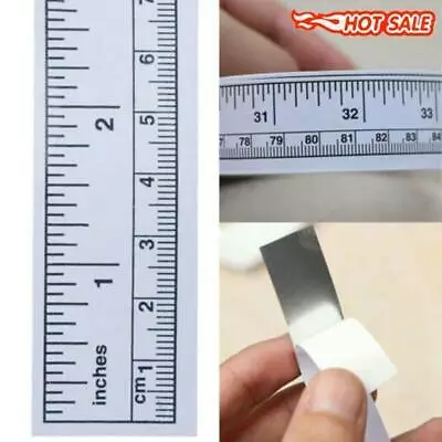 Self Adhesive Measure Tape Vinyl Silver Ruler Sewing Sticker 90cm ... Hot W9X3 • $1.16