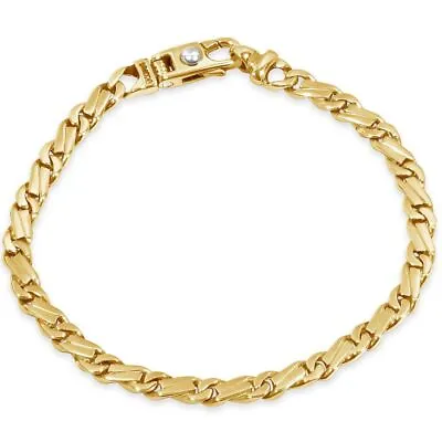 Men's Link 14k Gold (17gram) Or Platinum (28gram) 5.5mm Bracelet 8.5  • $1358.47