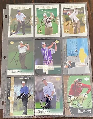 Upper Deck PGA Tour Autographed Signed! Group 9 Cards! Toms Faxon Leonard + • $6.99