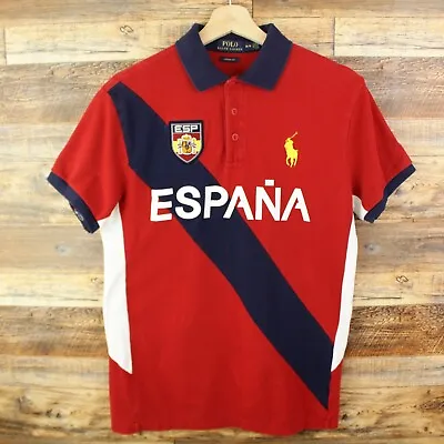 Polo Ralph Lauren Rugby Big Pony Mens Polo Shirt Size M Spain Custom Fit • $52.22