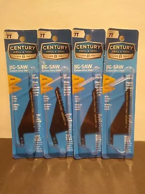 Century Drill Lot Of 4 Jig Saw Carbon Alloy Steel Blade 1/4  Shank #06607 7T • $11.99