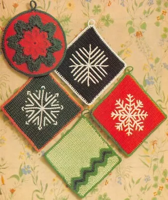 Crochet Potholder Patterns 13 Vintage Potholders • $5.99