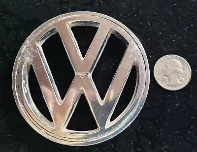 Vintage Volkswagen Emblem 113853601B VW 3 1/4  Round Aluminum Badge 1963-1973 • $20