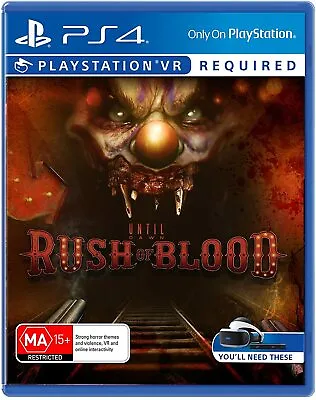 Until Dawn Rush Of Blood Sony PS4 VR Survival Horror Arcade Shooter Game • $42