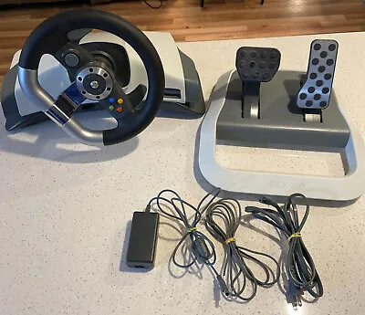 Microsoft X Box 360 Wireless Racing Wheel With Force Feedback With Pedals. WRW02 • $99