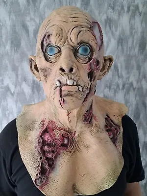 Halloween Latex Mask Full Head And Chest Zombie Adults • £14.99