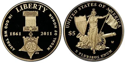 2011-W $5 Medal Of Honor PCGS PR69DCAM • $649
