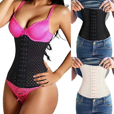 Women Corset Waist Training Cincher Body Shaper Tummy Control Slimming Belt US • $7.79