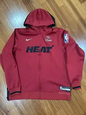 MIAMI HEAT Player TEAM ISSUE GAME WORN WARM UP JACKET XLT DEWAYNE DEDMON 21 • $170