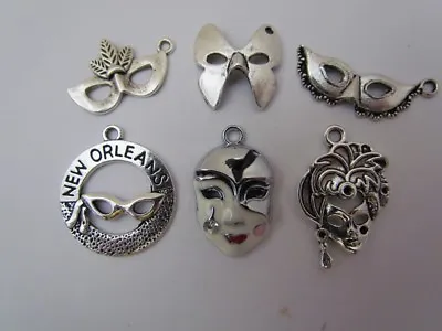 Mardi Gras New Orleans Trumpet Horn Jester Fortune Phantom Mask Charms Fat Tues • $6.25