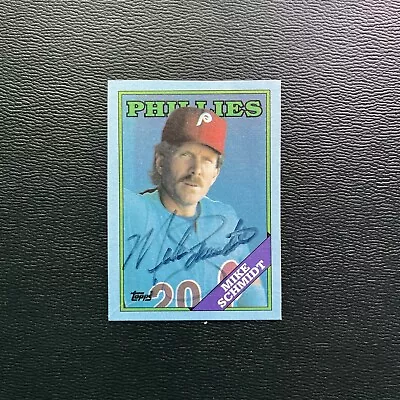 1988 Topps Mike Schmidt Box Panel #O Hand Cut Auto Signature (No COA) • $23.75