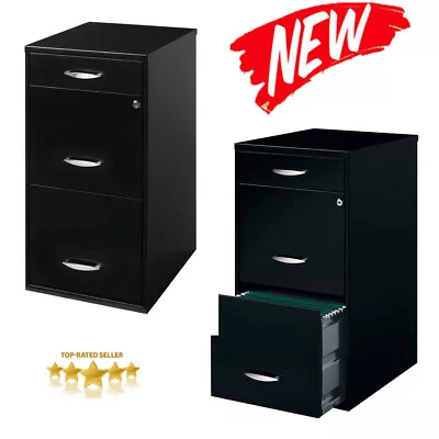 Filing Cabinet 3-Drawer Organizer File Vertical Office Storage With Lock Durable • $103.50