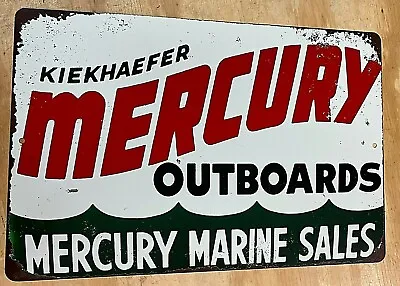 Mercury Outboard Motor Marine Sales 12  X 18  Metal Tin Aluminum Sign  • $32.99