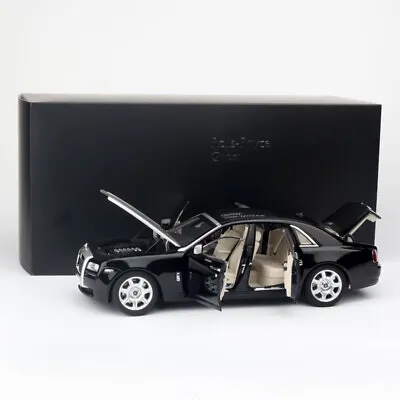 KYOSHO 1/18 Rolls Royce RR Ghost Diecast Model Car Collection Black Silver/White • $304.30