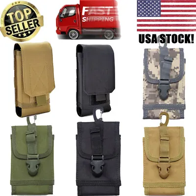Tactical Military Bag Mobile Phone Belt Clip-On EDC Pouch Holster Cover Case • $8.98