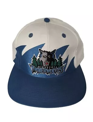 VERY RARE Minnesota Timberwolves Vintage Logo 7 Shark Tooth Snapback NBA Cap Hat • $150