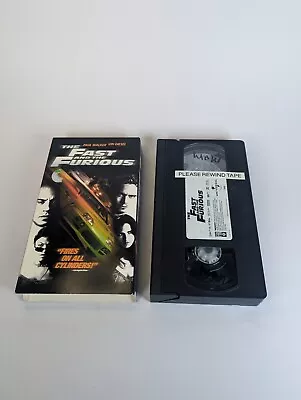 VHS Tape Fast And Furious 2001 Rental Tape Paul Walker Vin Diesel • $20